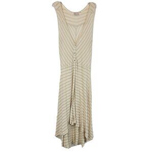 Anthropologie Postmark Sandstripe Knit Duster Womens Medium Long Vest Cardigan